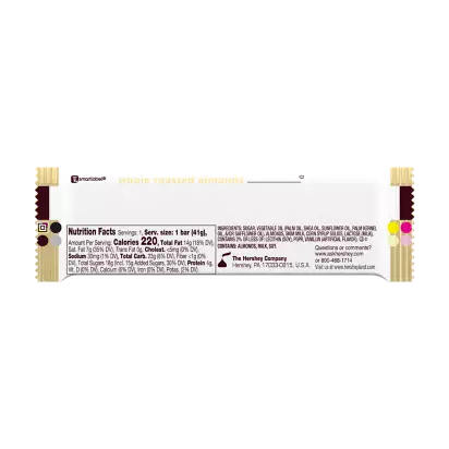 HERSHEY'S White Creme with Almonds Candy Bar, 1.45 oz