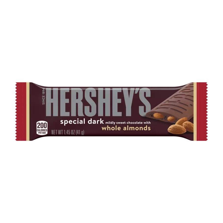 Great Value Dark Chocolate with Almonds Bars, 1.52 oz, 6 Count