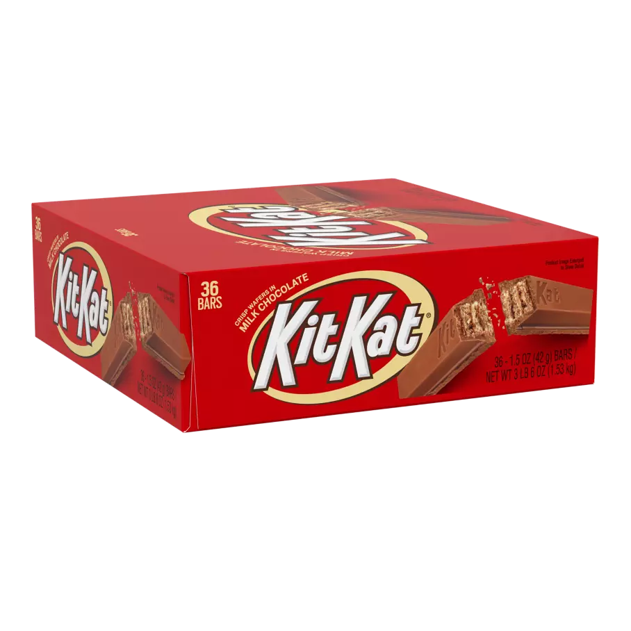 KIT KAT® Milk Chocolate Candy Bars, 1.5 oz box, 36 pack - Front of Package