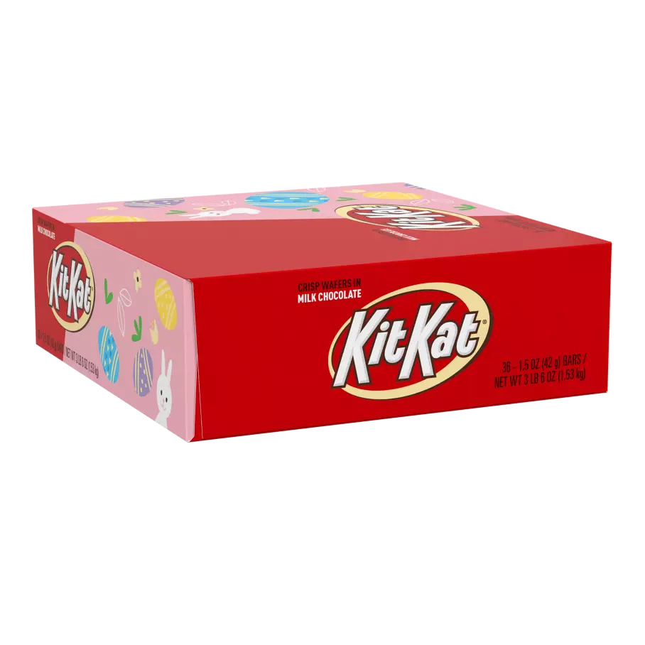 KIT KAT® Easter Milk Chocolate Candy Bars, 1.5 oz, 36 count box - Front of Package