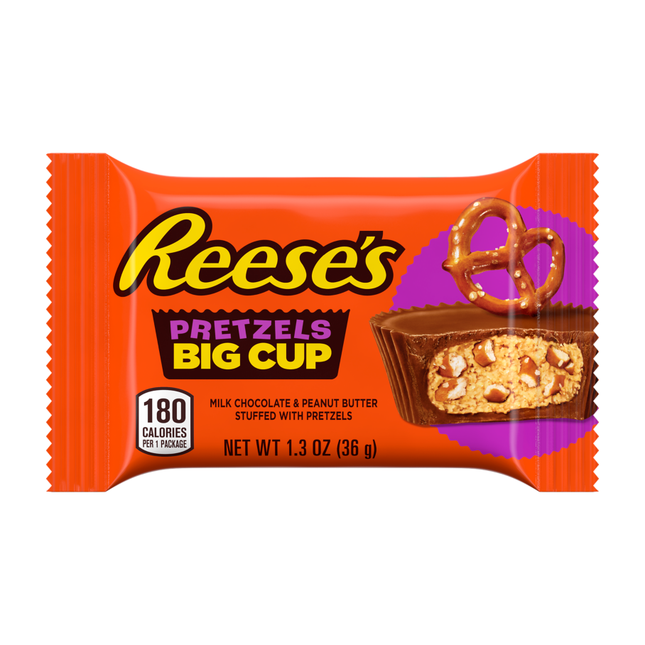 REESE'S Big Cup with Pretzels Peanut Butter Cup, 1.3 oz - Front of Package