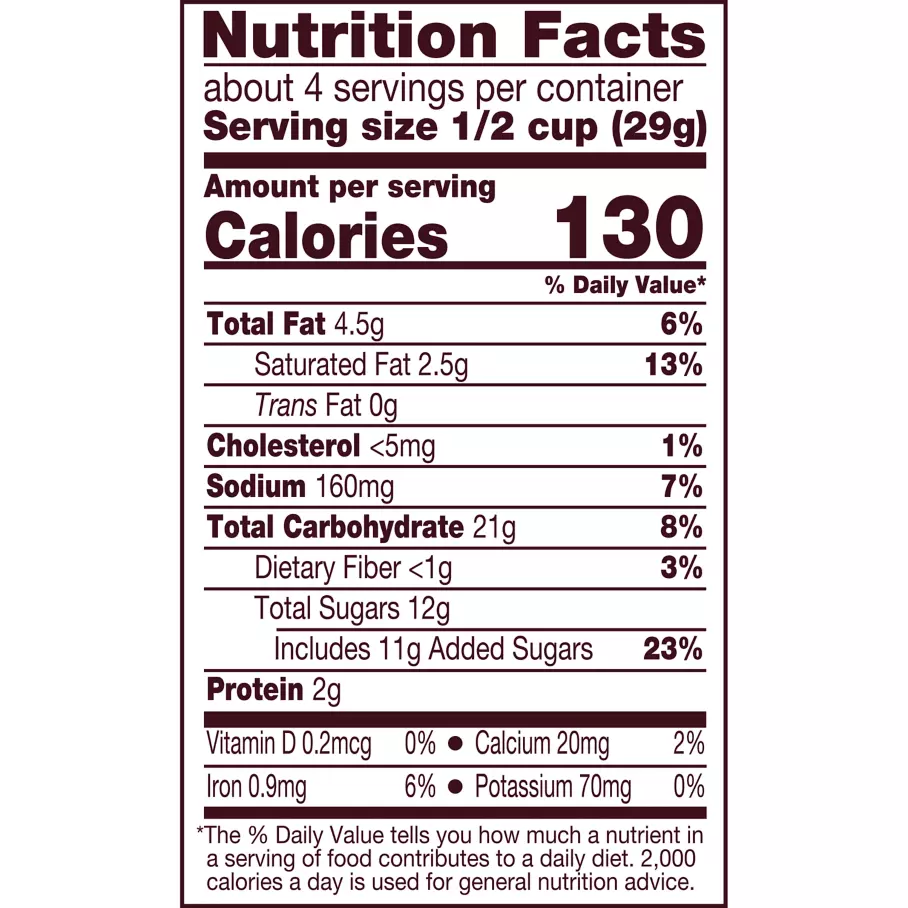 HERSHEY'S Popped Milk Chocolate Snack Mix, 4 oz bag - Nutritional Facts