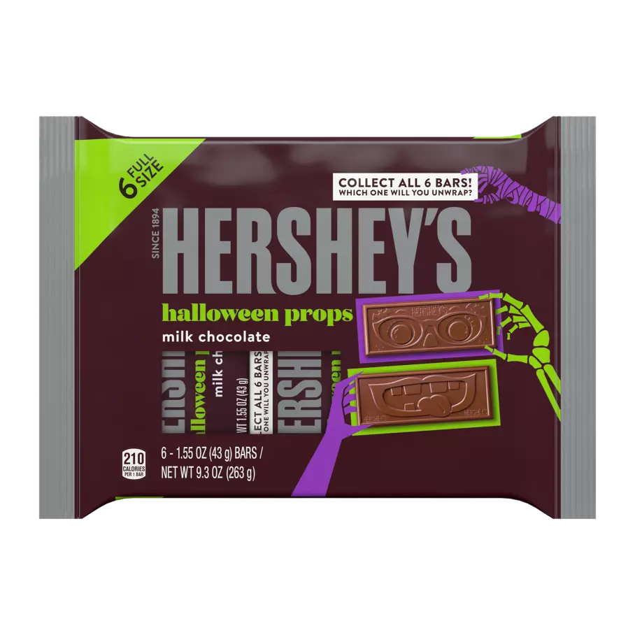 HERSHEY #39 S Halloween Props Milk Chocolate Candy Bars 1 55 oz 6 pack