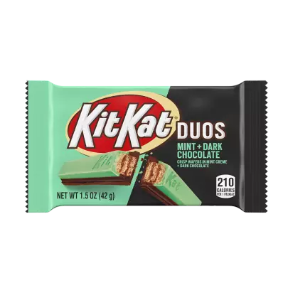 KIT KAT® DUOS Mint and Dark Chocolate Candy Bar, 1.5 oz