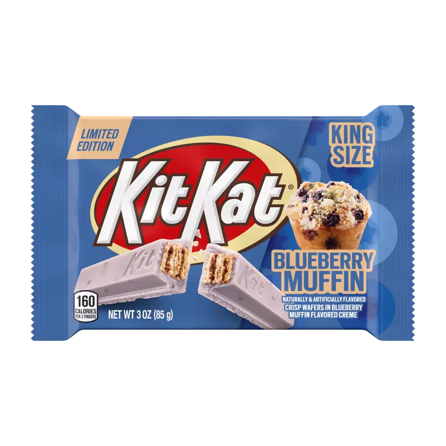 KIT KAT® Blueberry Muffin King Size Candy Bars, 3 oz, 24 count box - Out of Package