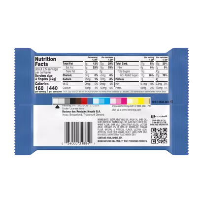 Kit kat food label