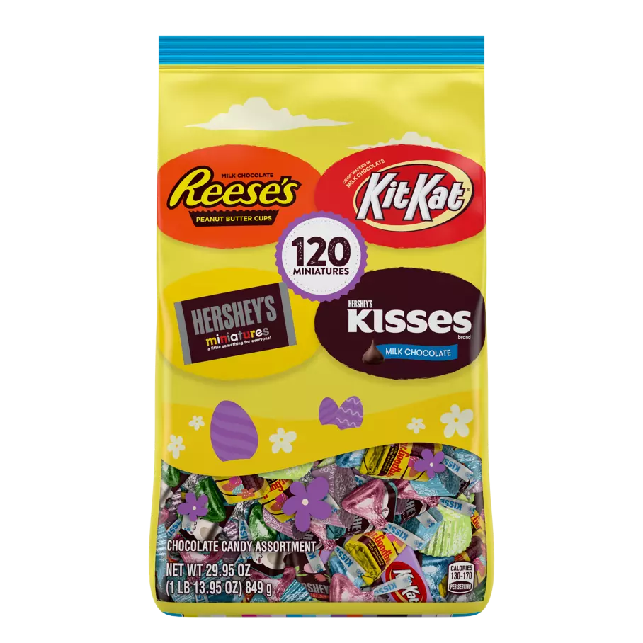 Hershey Easter Miniatures Assortment, 29.95 oz bag, 120 pieces - Front of Package