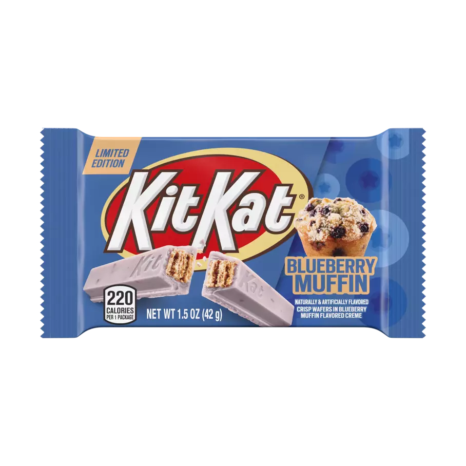 KIT KAT® Blueberry Muffin Candy Bars, 1.5 oz, 24 count box - Out of Package