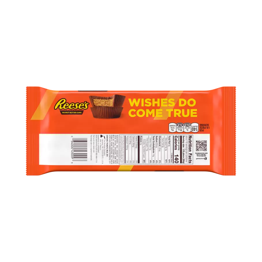 REESE'S Holiday Milk Chocolate Peanut Butter Cups, 16 oz - Back of Package