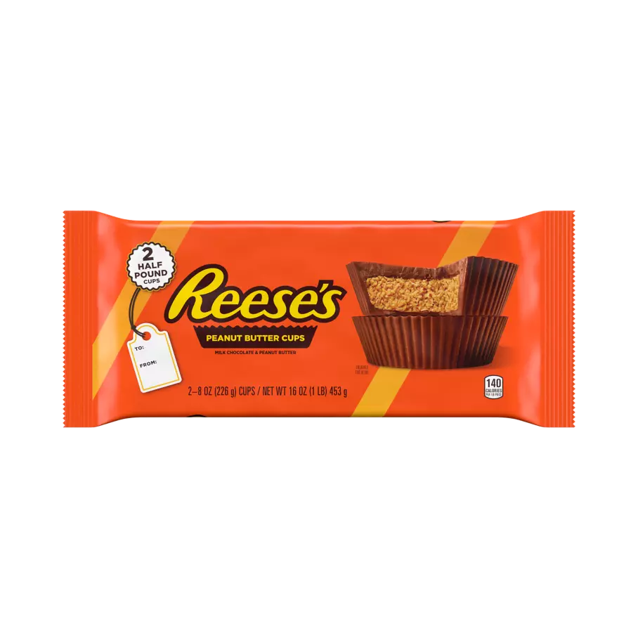 REESE'S Holiday Milk Chocolate Peanut Butter Cups, 16 oz - Front of Package