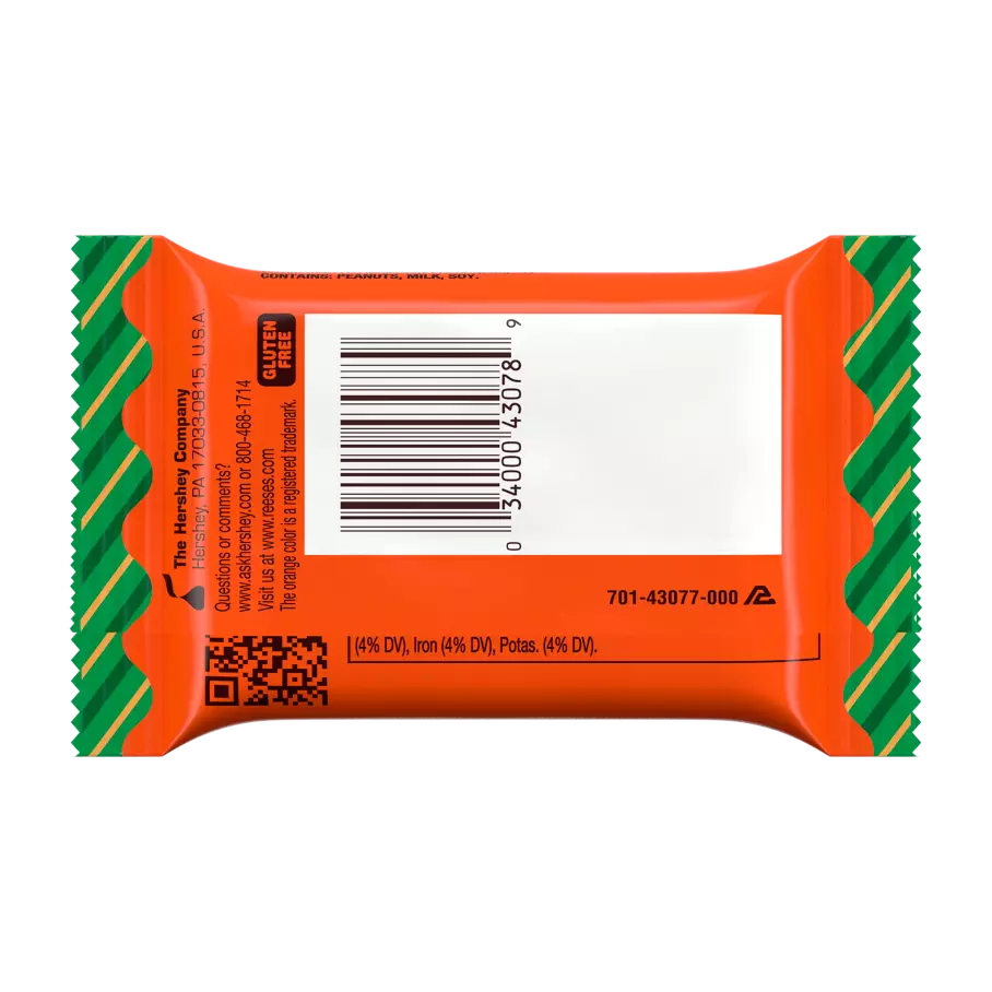 REESE'S Big Cup Holiday Peanut Brittle Peanut Butter Cup, 1.4 oz - Back of Package