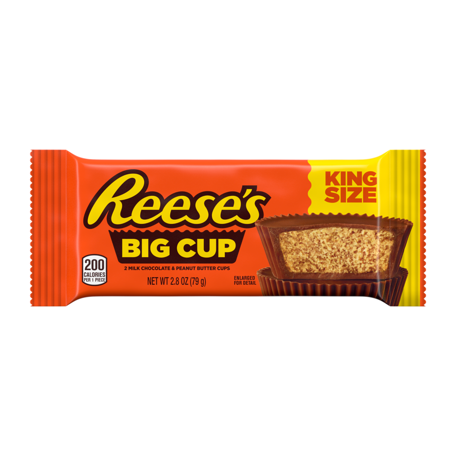 REESE'S Big Cup Milk Chocolate King Size Peanut Butter Cups, 2.8 oz