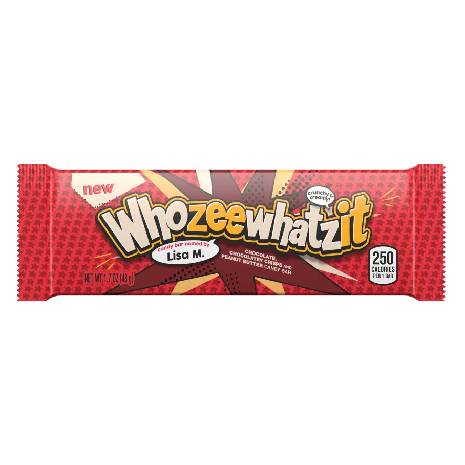 WHOZEEWHATZIT Chocolate Candy Bar, 1.7 oz