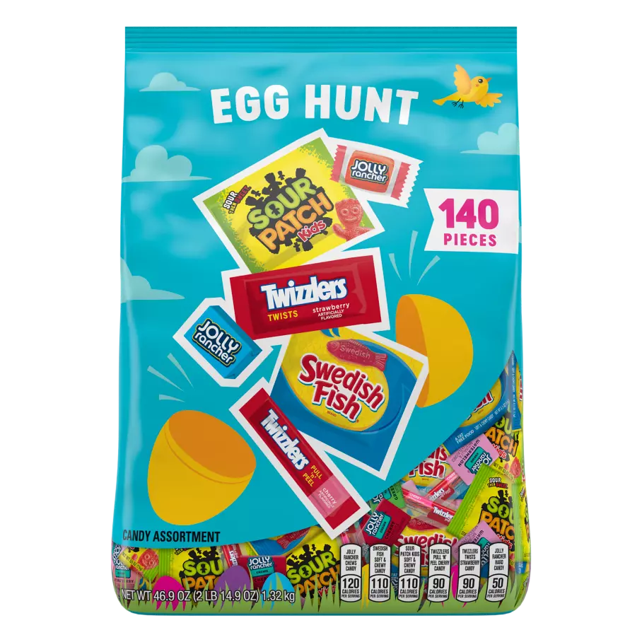 Hershey Egg Hunt Snack Size Assortment, 46.9 oz bag, 140 pieces - Front of Package