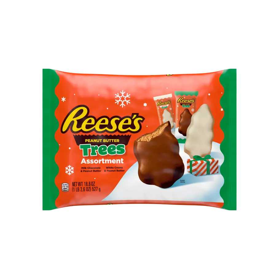 REESE'S Peanut Butter Trees Assortment, 18.6 oz bag - Front of Package