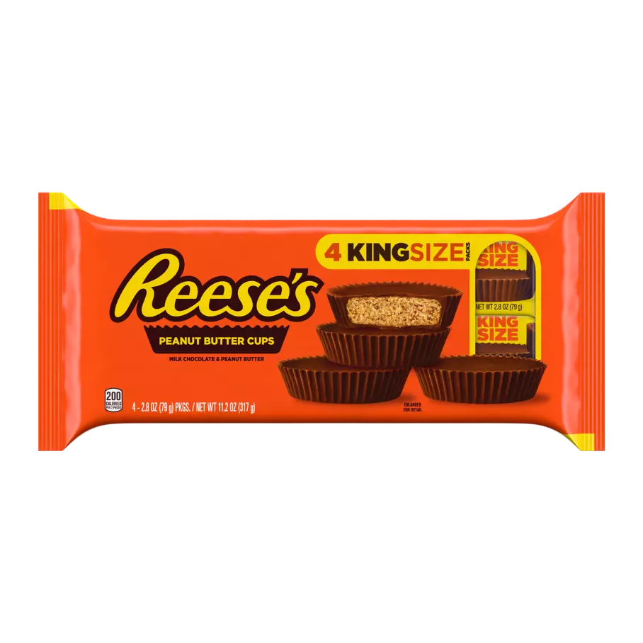 Reeses Milk Chocolate King Size Peanut Butter Cups 28 Oz 4 Pack 