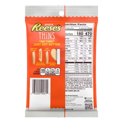 REESE'S THiNS White Creme Peanut Butter Cups, 3.1 oz bag
