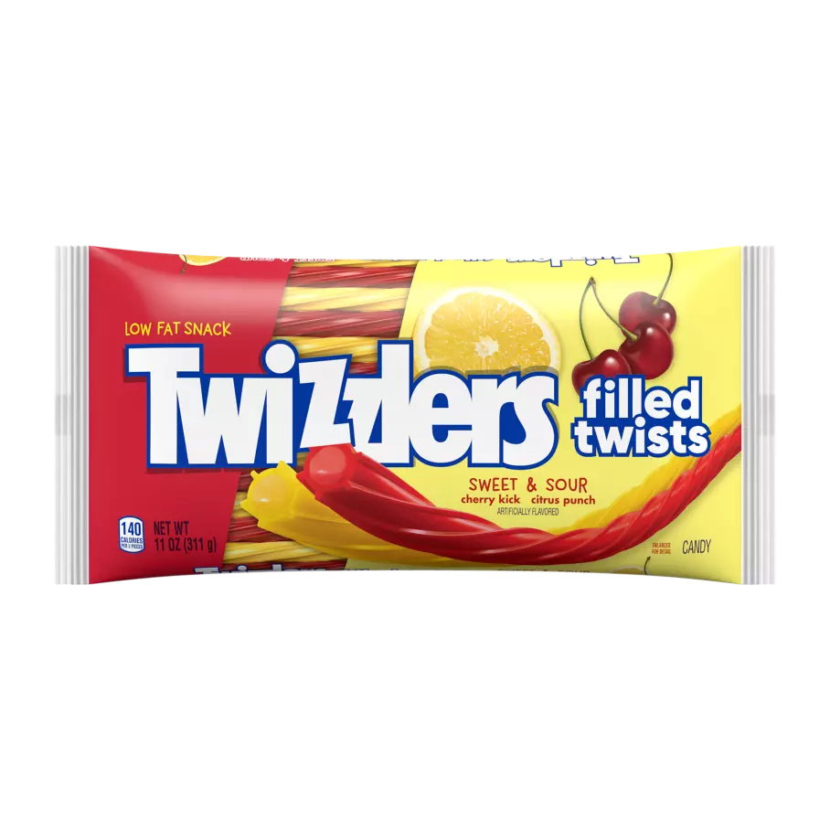★日本の職人技★ TWIZZLERS Filled Twists Sweet & Sour Candy, 11 oz bag 菓子