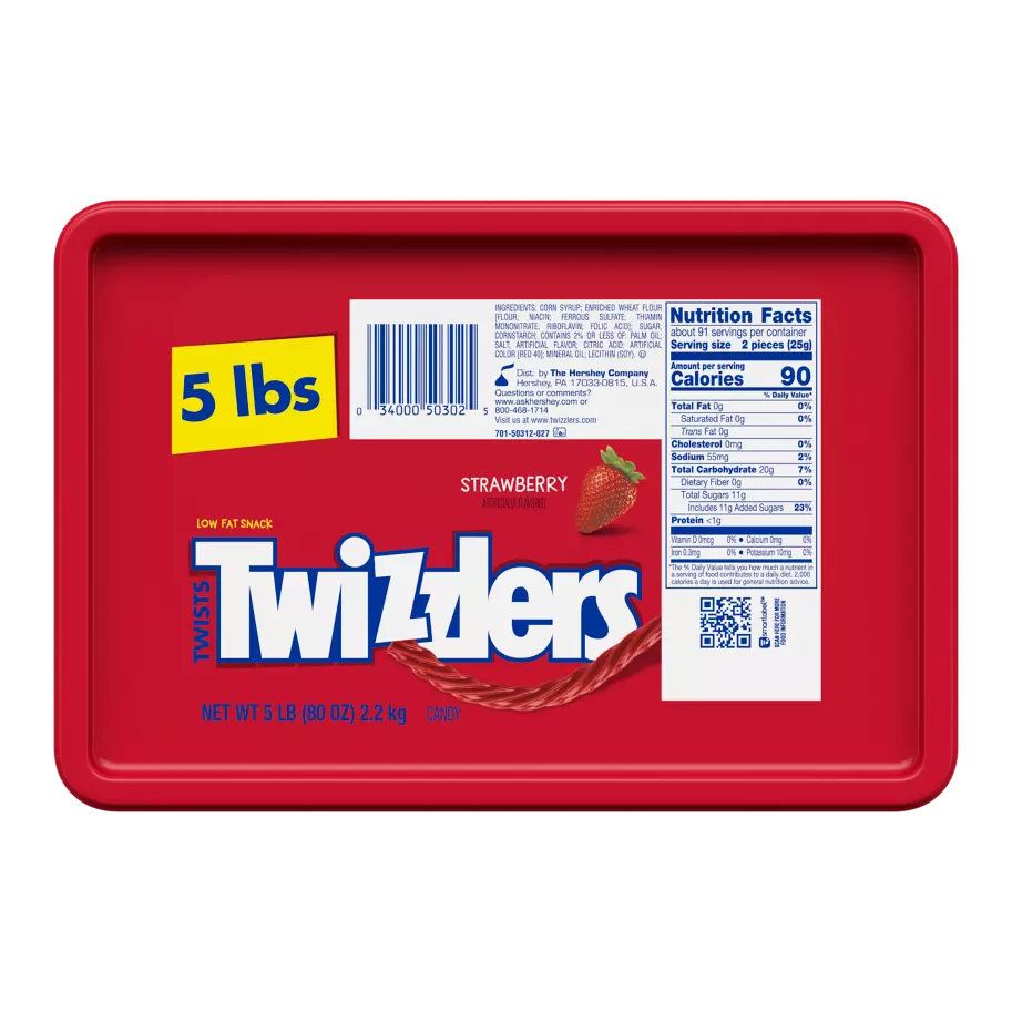 TWIZZLERS World's Largest Strawberry X-Long Twists 25oz Candy Bag