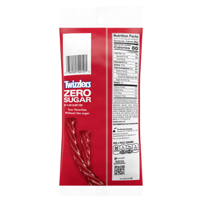 TWIZZLERS Zero Sugar Strawberry Flavored Twists, 5 oz bag