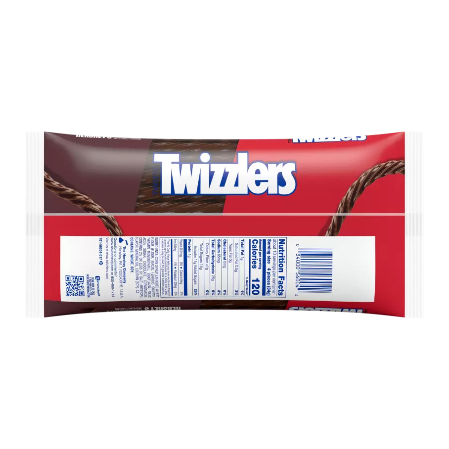 TWIZZLERS Twists Chocolate Candy, 12 oz bag - Back of Package