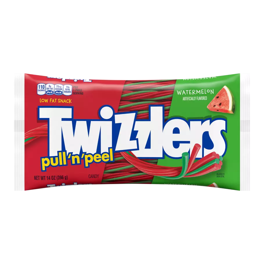 TWIZZLERS PULL 'N' PEEL Watermelon Flavored Candy, 14 oz bag