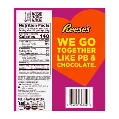 Reese S Milk Chocolate Peanut Butter Heart 5 Oz Box