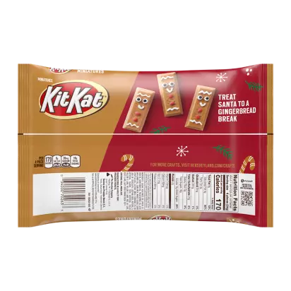 KIT KAT® Gingerbread Cookie Miniatures Candy Bars, 8.4 oz bag