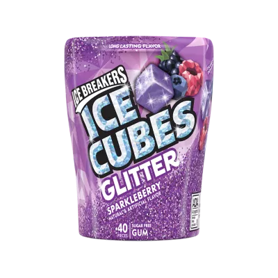 ICE BREAKERS Ice Cubes Arctic Grape Sugar Free Chewing Gum Bottles, 3.24 oz  (6 Count, 40 Pieces)