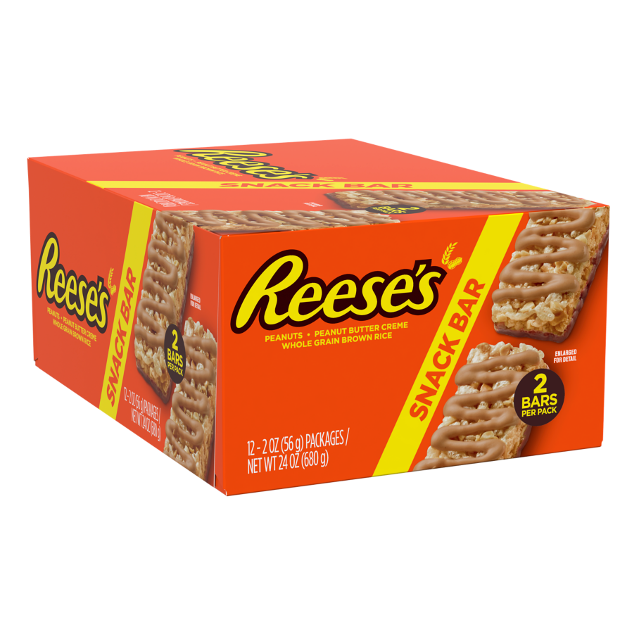 REESE'S Snack Bars, 2 oz, 12 count box - Front of Package