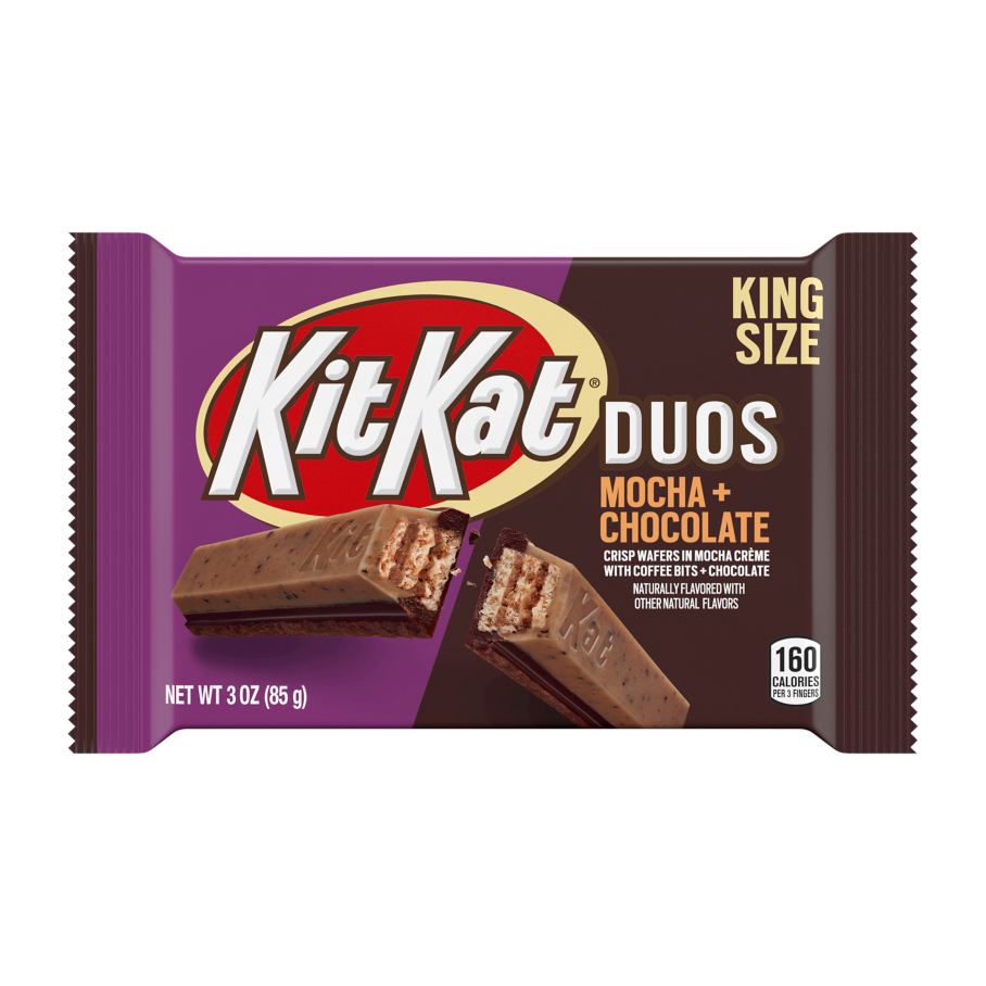 KIT KAT® DUOS Mocha and Chocolate King Size Candy Bar, 3 oz - Front of Package