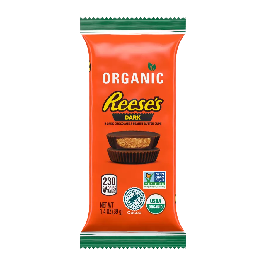 Dark Chocolate Peanut Butter Cups - Organic, 40g - The Gourmet Warehouse