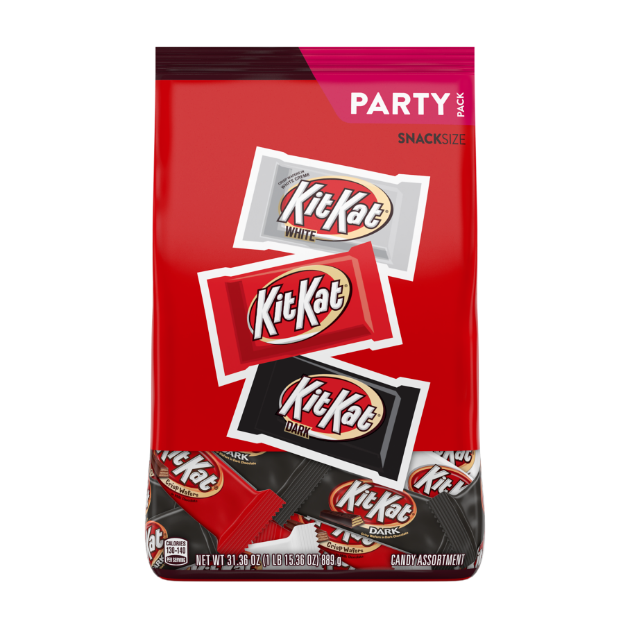 KIT KAT® Snack Size Assortment, 31.36 oz bag - Front of Package