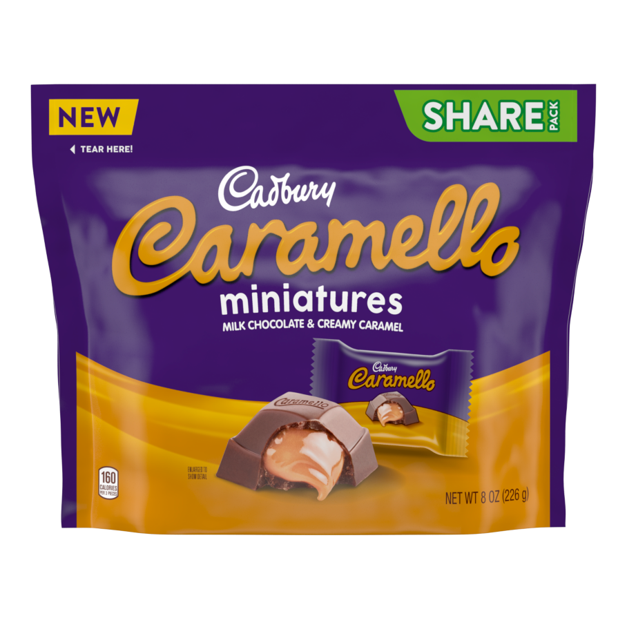 CADBURY CARAMELLO Miniatures Milk Chocolate & Creamy Caramel Candy, 8