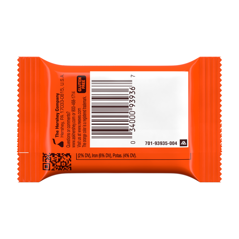 REESE'S Big Cup with Potato Chips Peanut Butter Cup, 1.3 oz - Back of Package