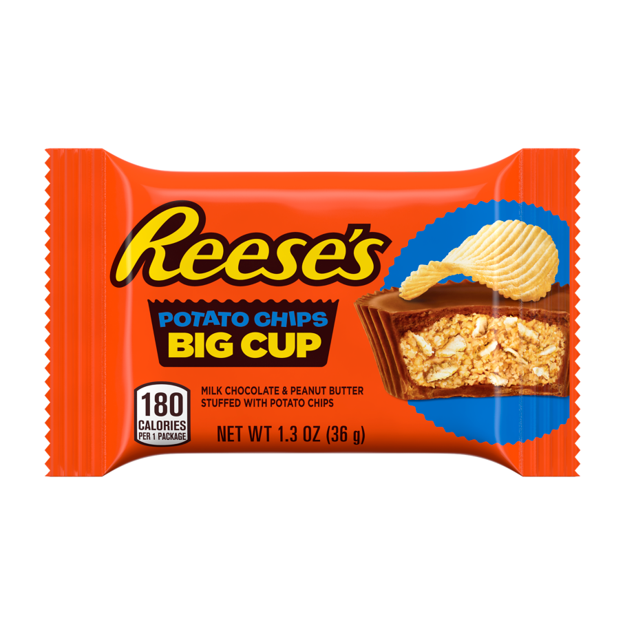 REESE'S Big Cup with Potato Chips Peanut Butter Cup, 1.3 oz - Front of Package