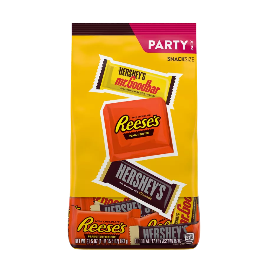 Hershey Nut Snack Size Assortment, 31.5 oz bag, 64 pieces - Front of Package