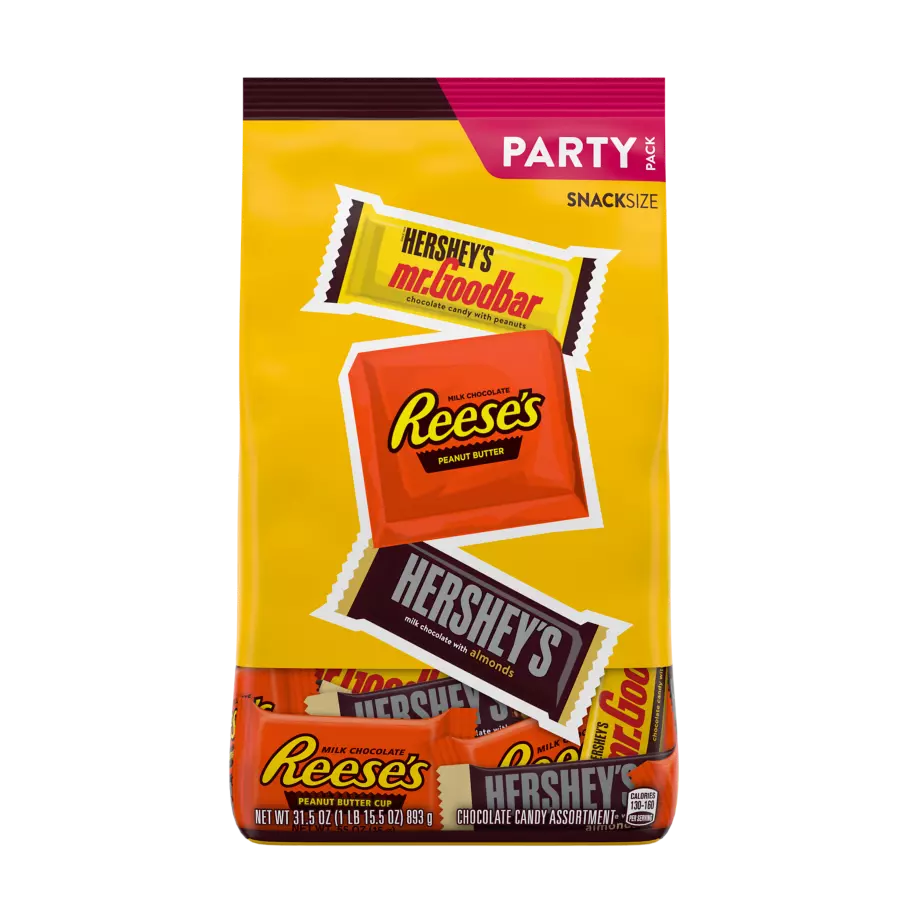Hershey's Snack-Size Chocolate Candy Assortment Party Pack, 31.5 oz Bag Hershey's Snack-Size Chocolate Candy Assortment Party Pack, 31.5 oz Bag