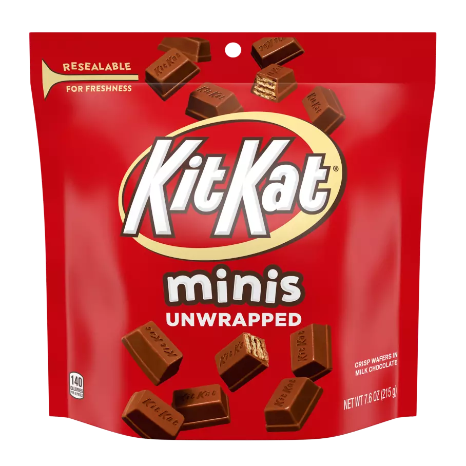 KIT KAT® Minis Milk Chocolate Candy Bars, 7.6 oz bag - Front of Package