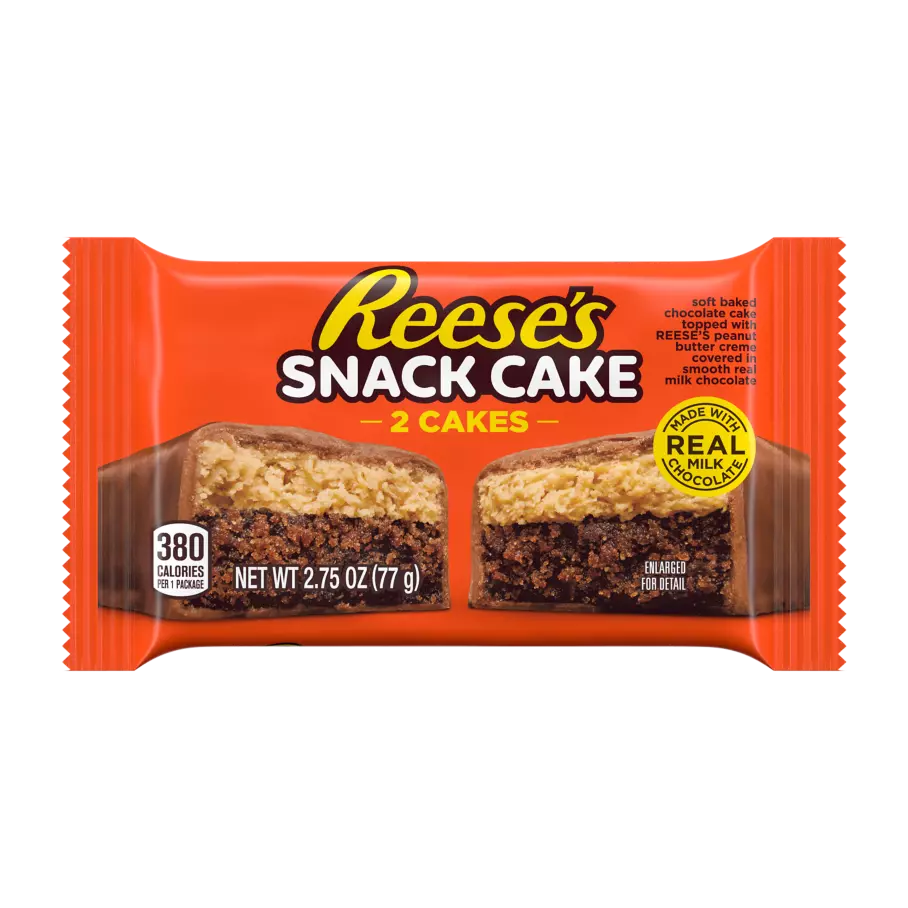 REESE'S Milk Chocolate Peanut Butter Snack Cakes, 2.75 oz