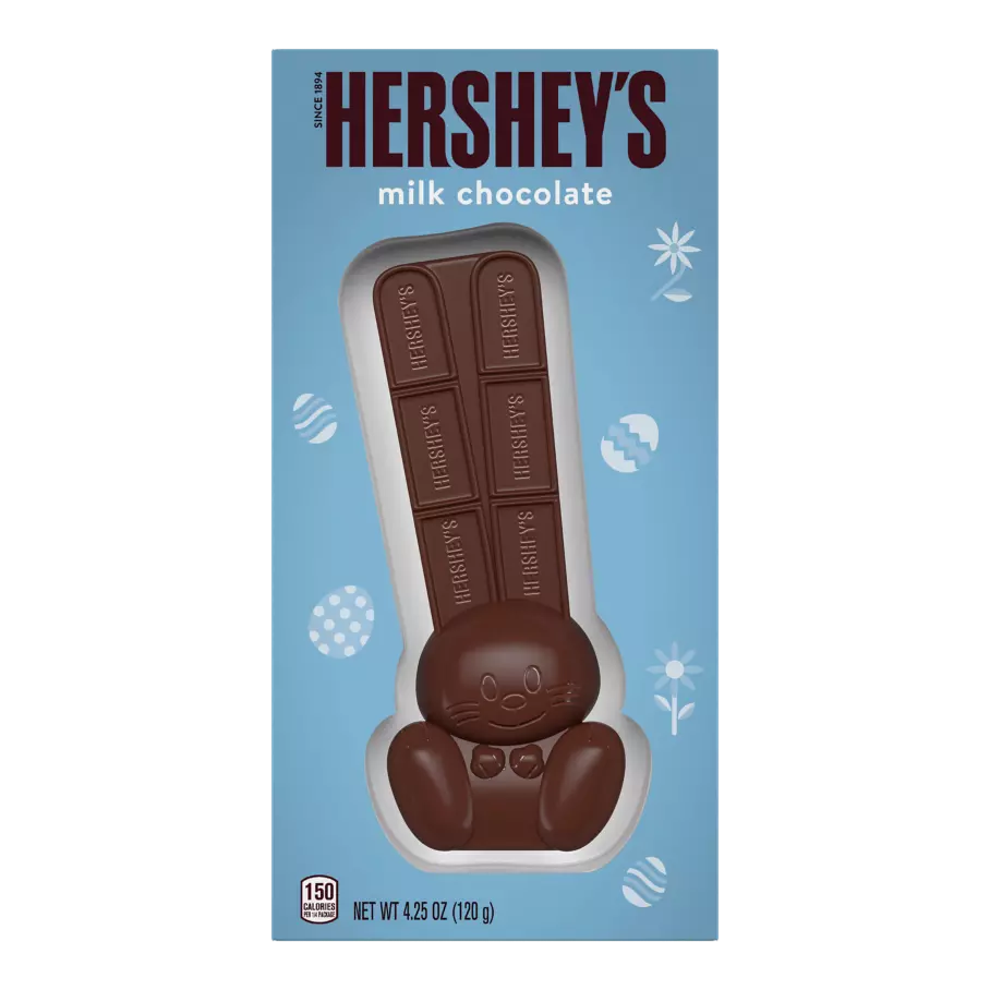 HERSHEY'S Easter Milk Chocolate Bunny, 4.25 oz box - Front of Package
