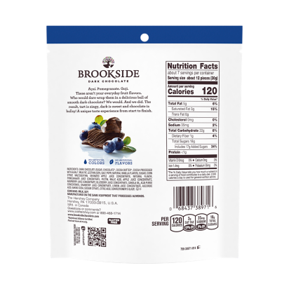 BROOKSIDE Dark Chocolate Açai and Blueberry Candy, 7 oz bag