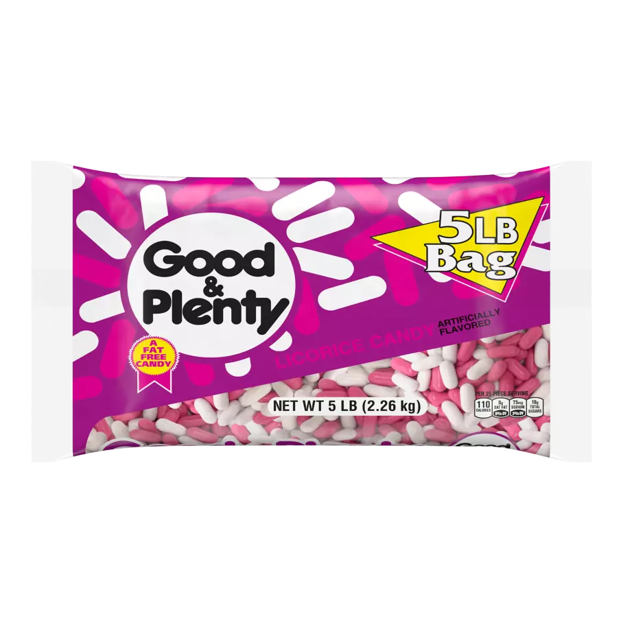 GOOD & PLENTY Licorice Candy, 80 oz bag