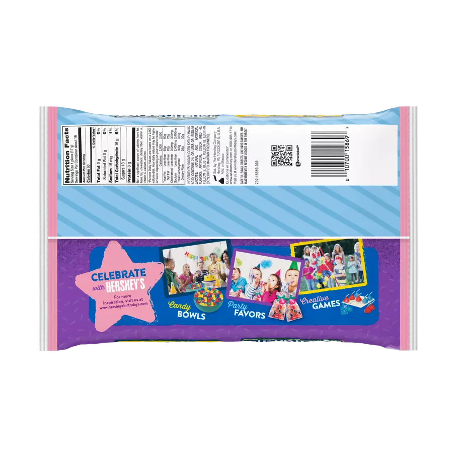 JOLLY RANCHER Original Flavors Lollipops, 9.64 oz bag - Back of Package
