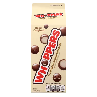 Whoppers Malted Milk Balls Candy, Box 5 oz 