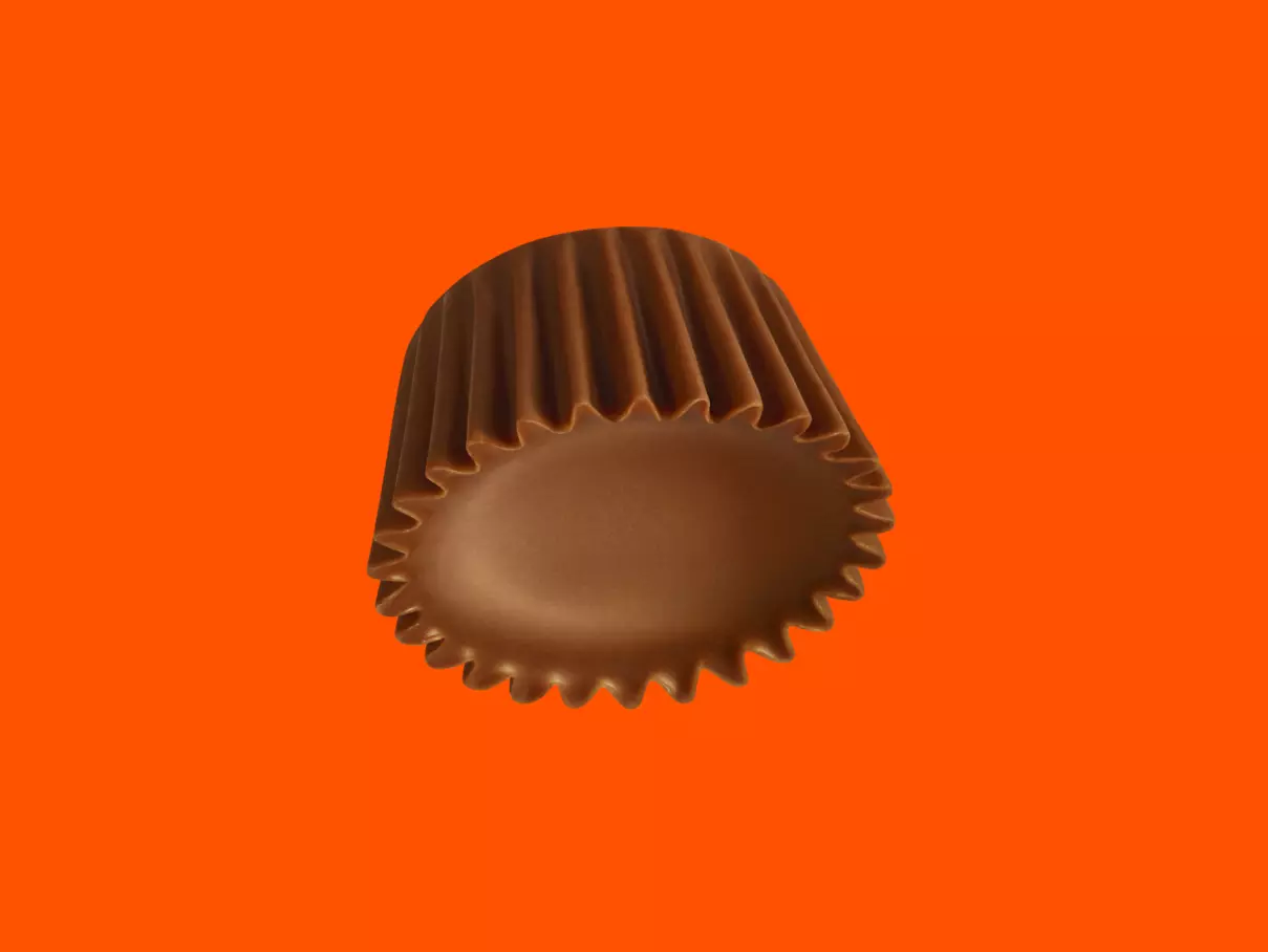 REESE'S Holiday Milk Chocolate Miniatures Peanut Butter Cups, 6.82 oz cane - Out of Package