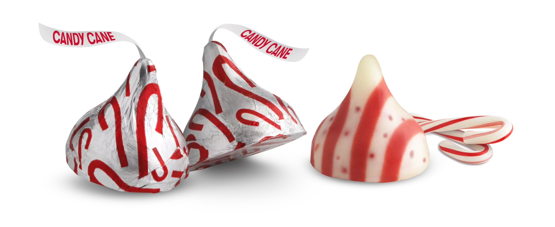 HERSHEY'S KISSES Candy Cane Flavored Mint Candy, 16 oz bag