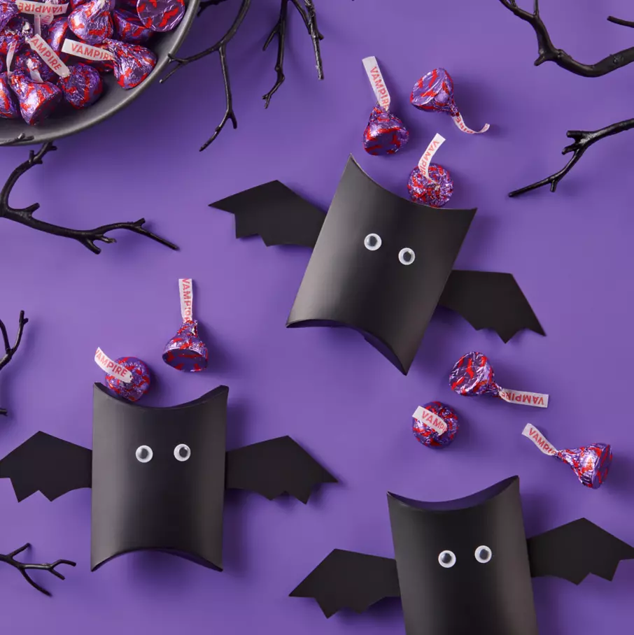 HERSHEY'S Dracula KISSES Candy surrounded by bats