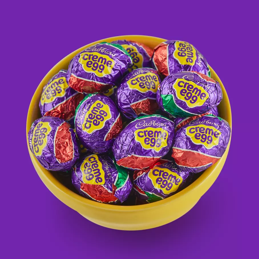 Cadbury Creme Eggs inside bowl