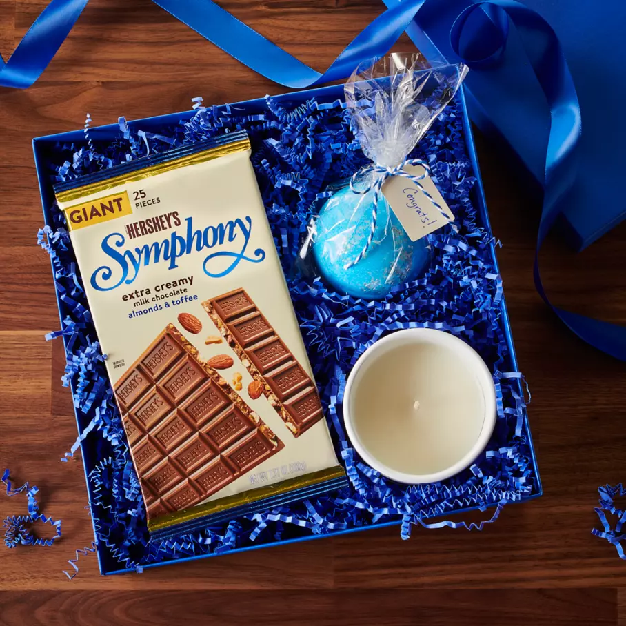 SYMPHONY Almonds Giant Candy Bar inside gift basket